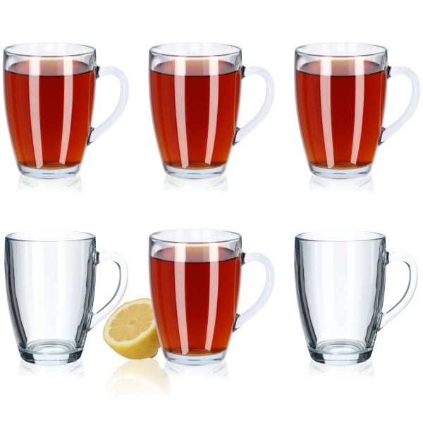 Zestaw Szklanek Do Napojów Herbaty Soku 6szt 375ml