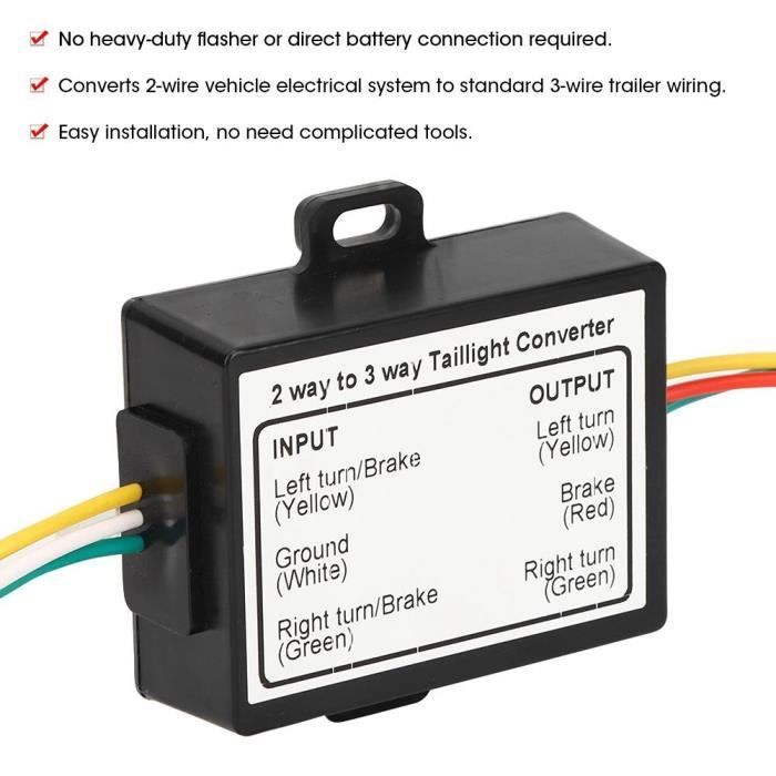 Adaptador convertidor de luces traseras, adaptador para remolque, arnés de cableado