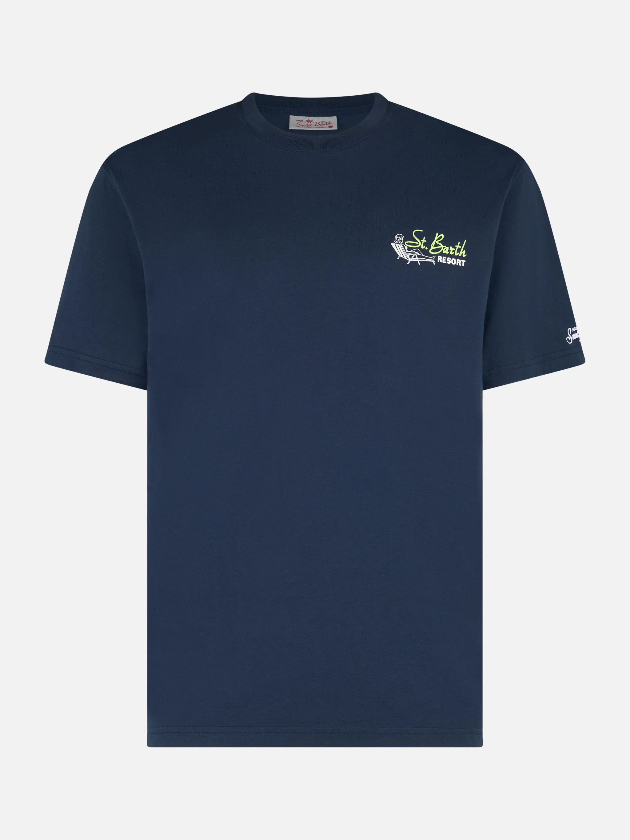 Camiseta de algodón para hombre de St. Barth Resort con estampado localizado
