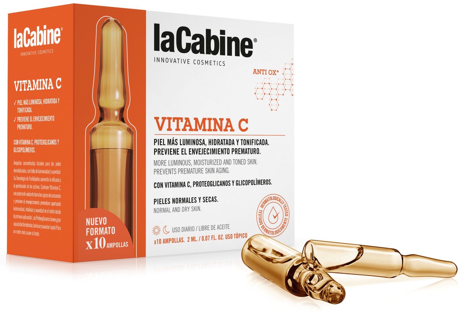vitamīna ampula Mitrinoši sejas krēmi