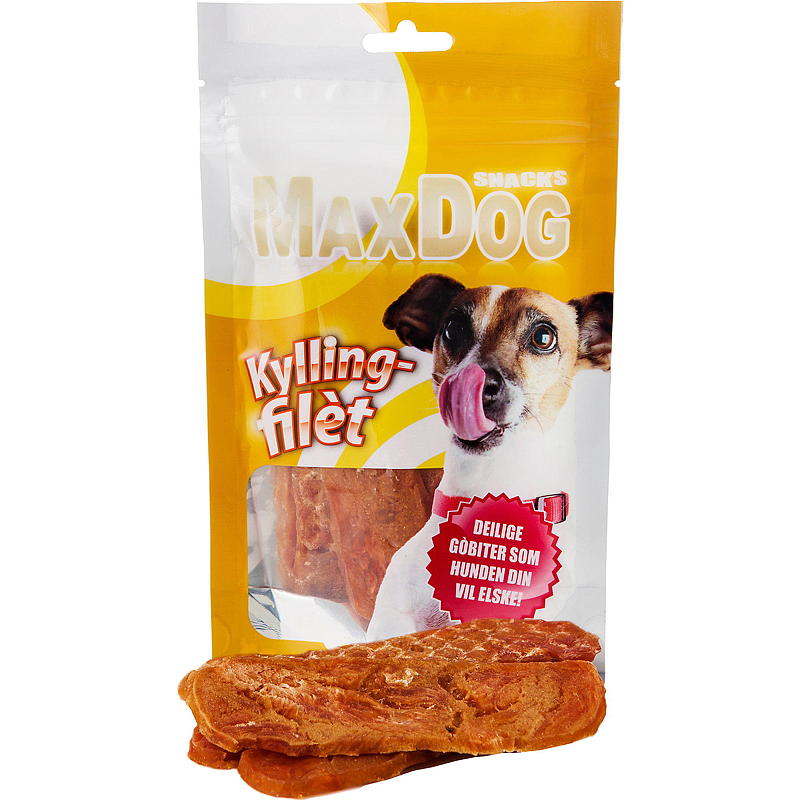 Friandises pour chiens MaxDog 80 g, filet de poulet, MaxDog
