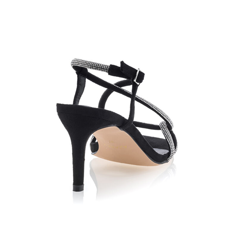 Sandalias negras para mujer / Zapatos de punta abierta