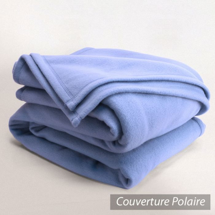 Fleecedecke 220 x 240 cm, Isba Myosotis, 100 % Polyester, 340 g/m², schwer entflammbar behandelt
