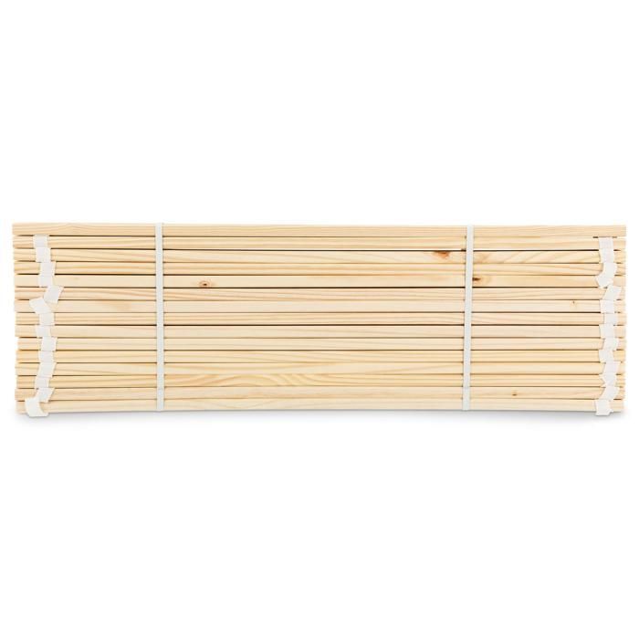 Massief grenenhouten bedbodem van 80 x 160 cm met 12 latten, frameloos, eenpersoonsformaat voor een kinderbed.