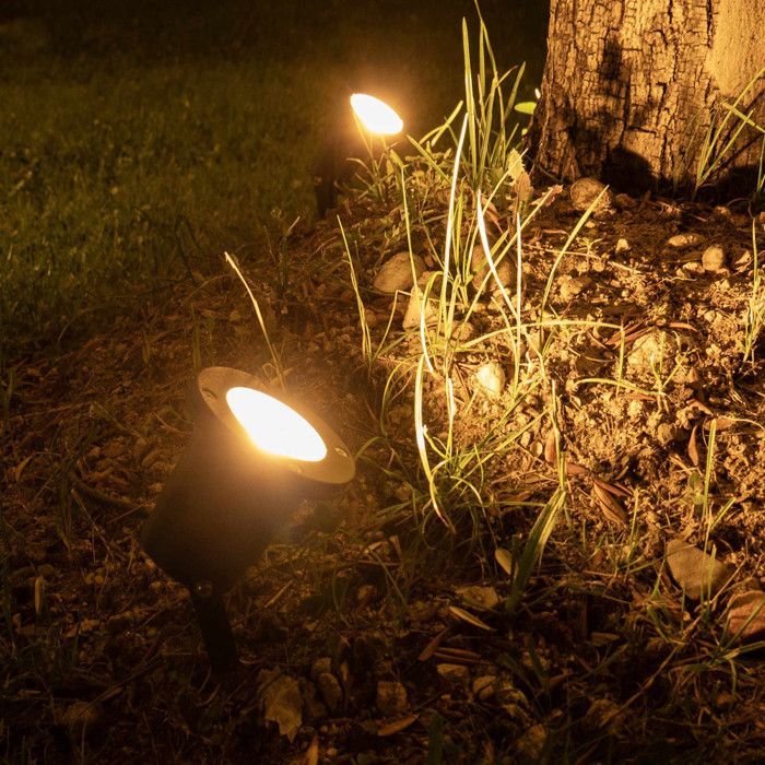 Outdoor Spotlights with Stakes - For GU10 LED Bulbs - 1.5m Cable - Garden Stake Lighting - Adjustable - IP65 Waterproof