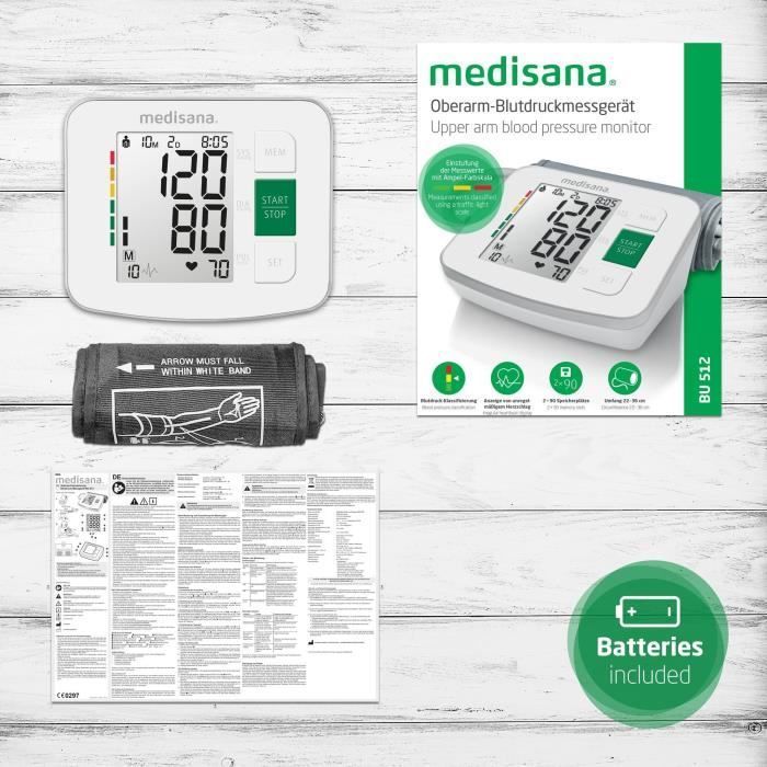 Medisana bloeddrukmeter BU 512 wit