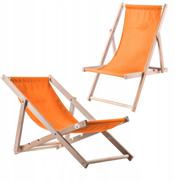 Kadax Leżak Ogrodowy Plażowy Drewniany Leżaki 2szt