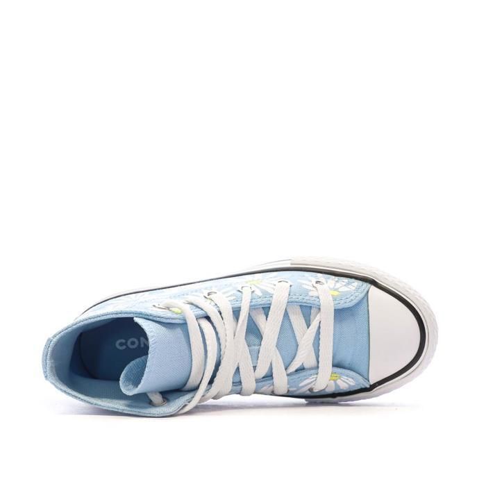 Sneakers Converse blu a fantasia floreale per ragazze