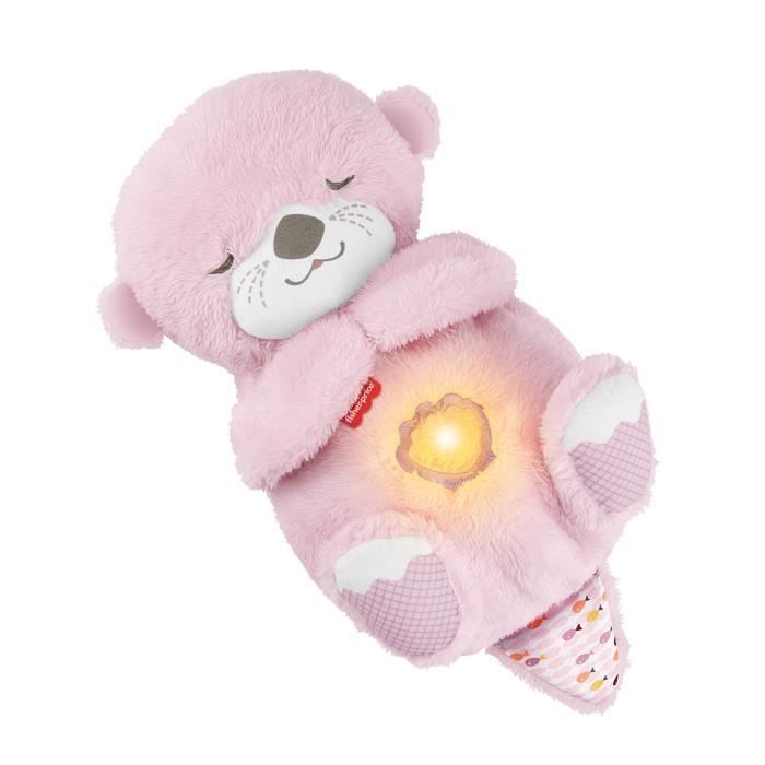Fisher-Price - Mijn Goedenacht Knuffel Otter - Pluche Speelgoed en Nachtlampje - Roze - Fisher-Price - JLJ33