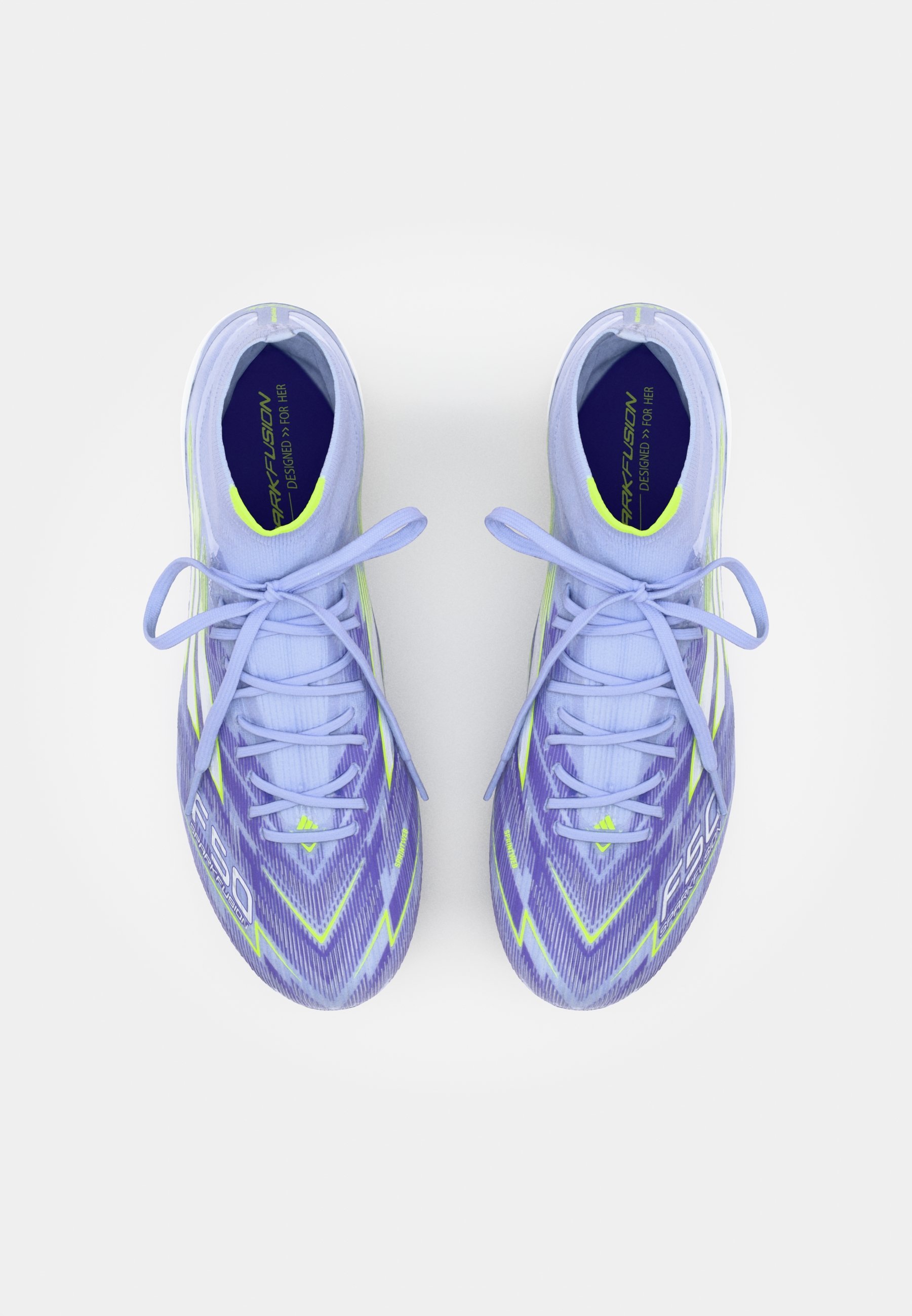 adidas Performance F50 SPARKFUSION ELITE FG/AG - Chaussures de football pour terrain ferme - violet/citron clair/violet vif