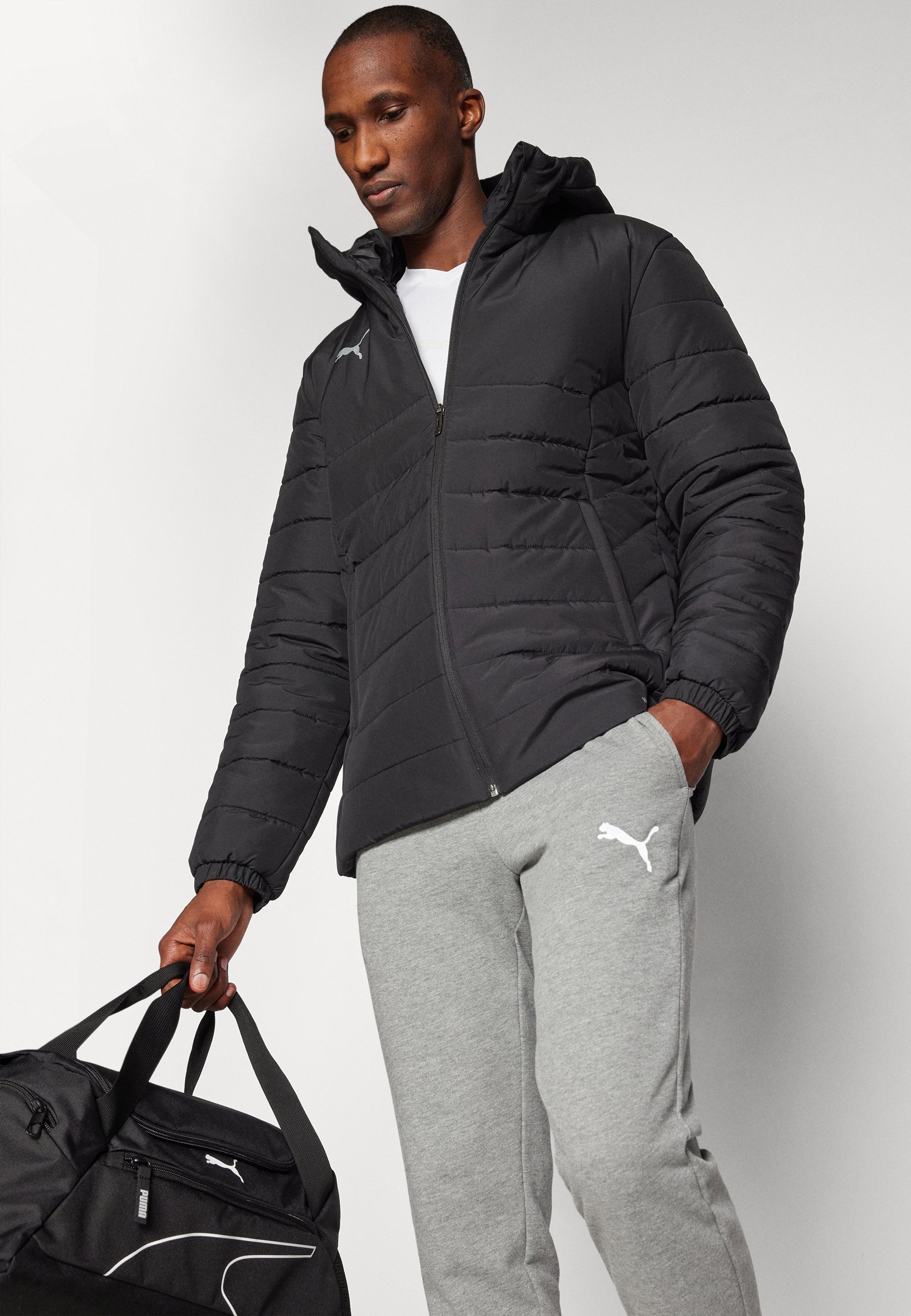 Giacca imbottita con cappuccio Puma - Giacca invernale - nero/argento