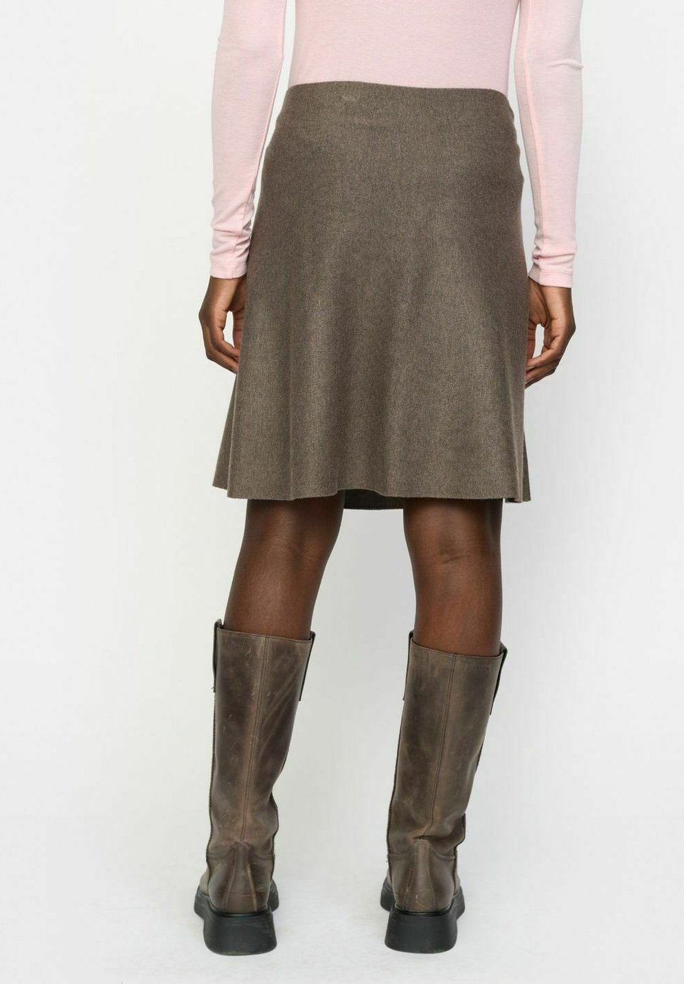 Soft Rebels SRHENRIETTA KNIT - Jupe trapèze - mélange morille