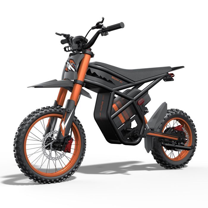 Moto Electrique Tout Terrain 2000W, Mini Moto GT54 - 48V 27Ah, Autonomie 100km, Freins Hydrauliques, Adolescents et Adultes