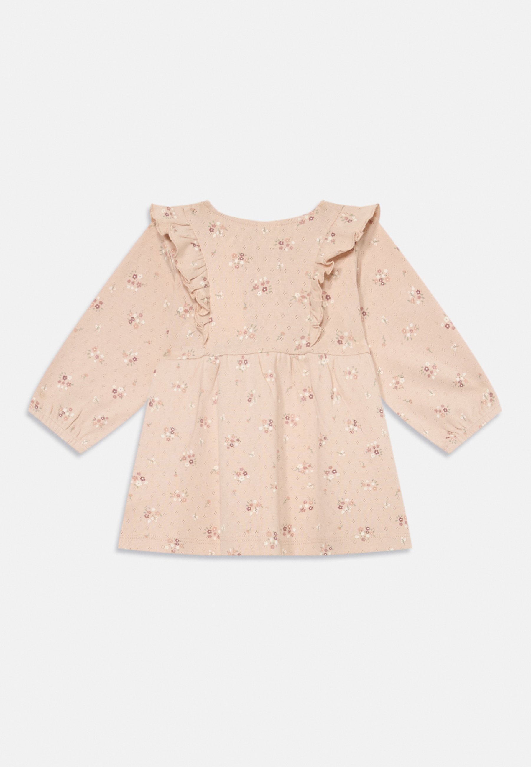 Lindex FRILLS - Abito in jersey - rosa chiaro