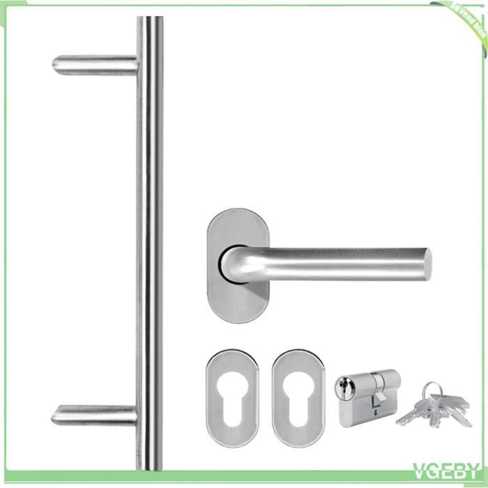 Porte d'entrée PVC blanche 108 x 200 cm – vitrage isolant 4-12-4, serrure 5 points, seuil aluminium