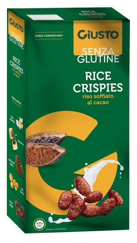 GIUSTO Giusto Glutenfreie Reis-Crispies mit Kakao