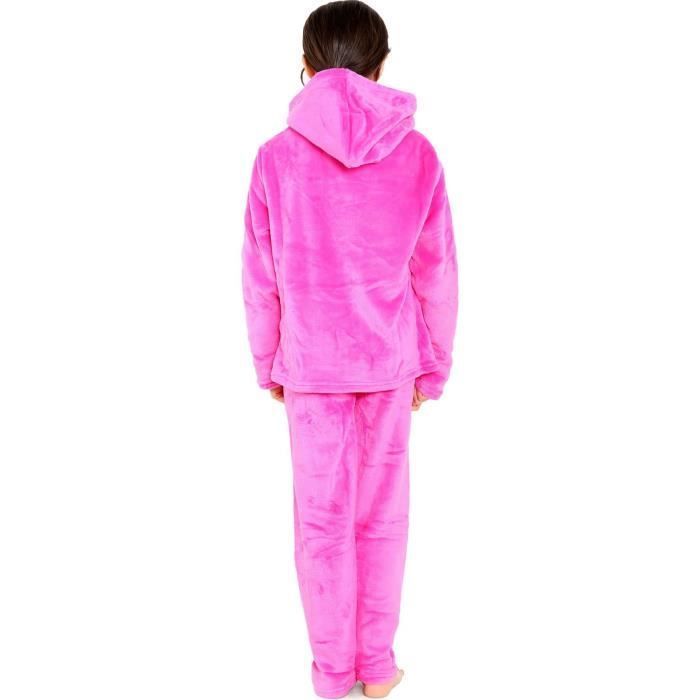 A2Z 4 Kids Warmer Fleece-Schlafanzug mit Kapuze für Mädchen und Jungen, Schlafanzug-Set, Alter 5-13 Jahre