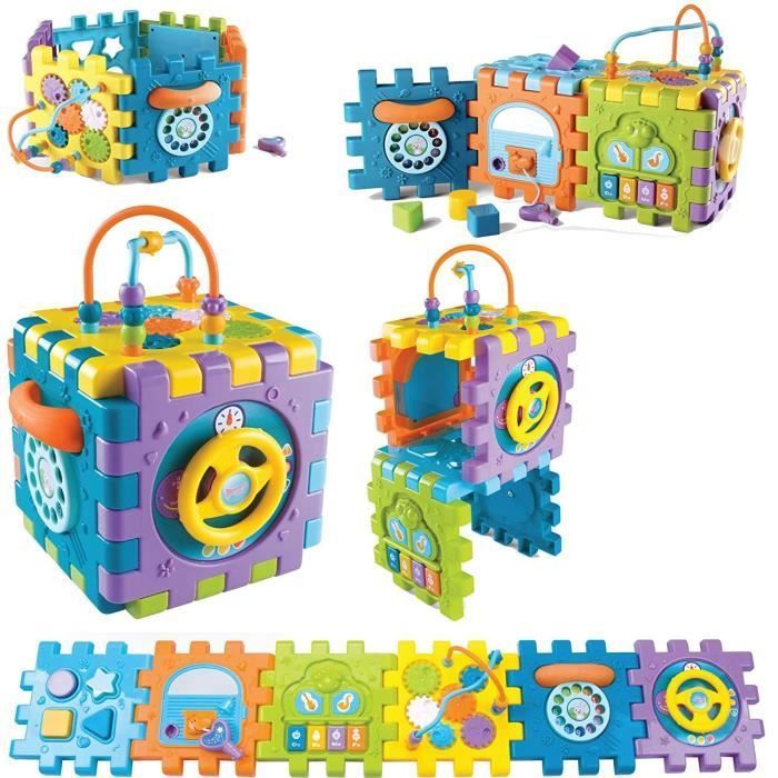Early Learning Toy - 6-in-1 Activity Cube - Green - Musical and Light-Up - 12 Months and Up
