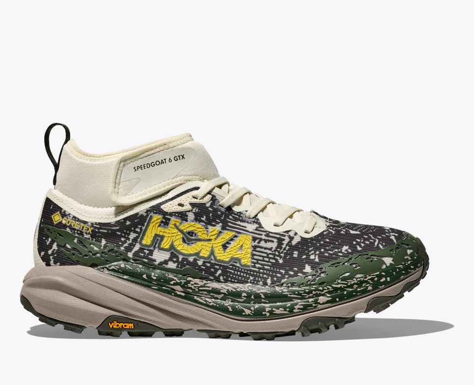 HOKA Speedgoat 6 middels GORE-TEX Truffelzout / Cement