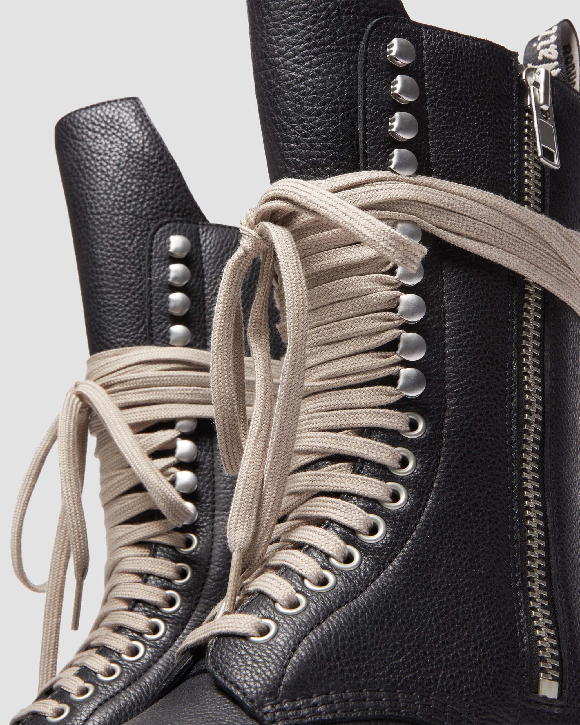 1918 Rick Owens DMXL Tall Leather Lace Up Boots