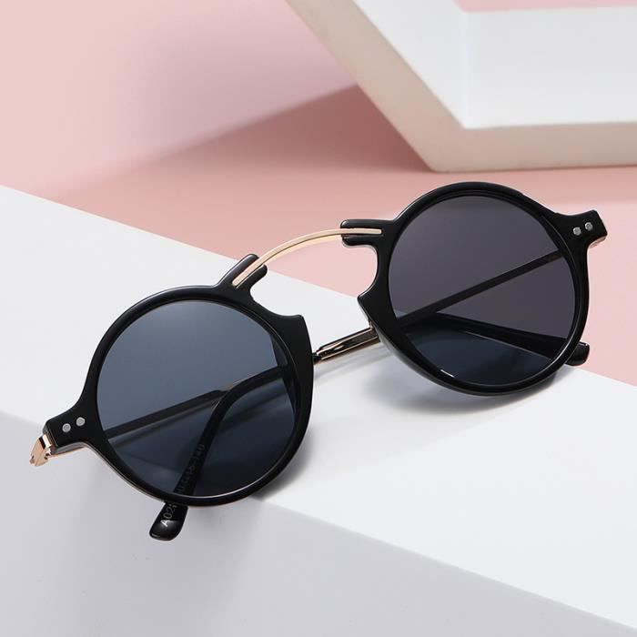 Gafas de sol SHARPHY para hombre, montura redonda, estilo hip-hop metal, nuevas, negras, modernas, de alta calidad.