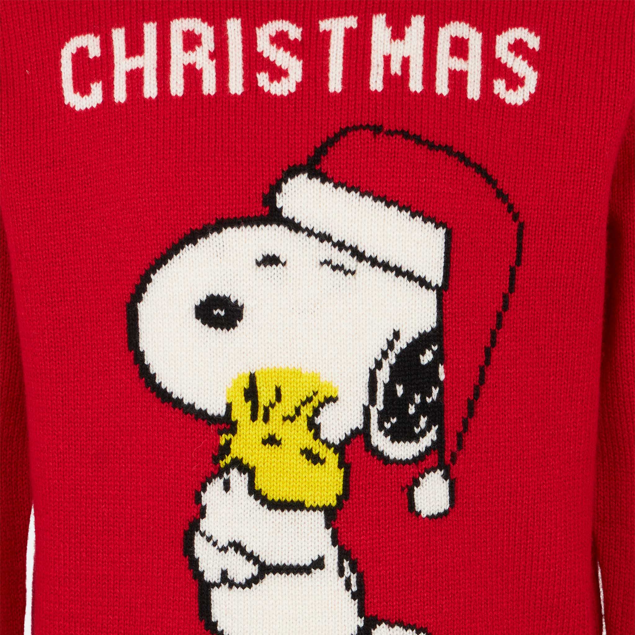 Crveni Snoopy božićni pulover za djevojčice | PEANUTS™ SPECIJALNO IZDANJE