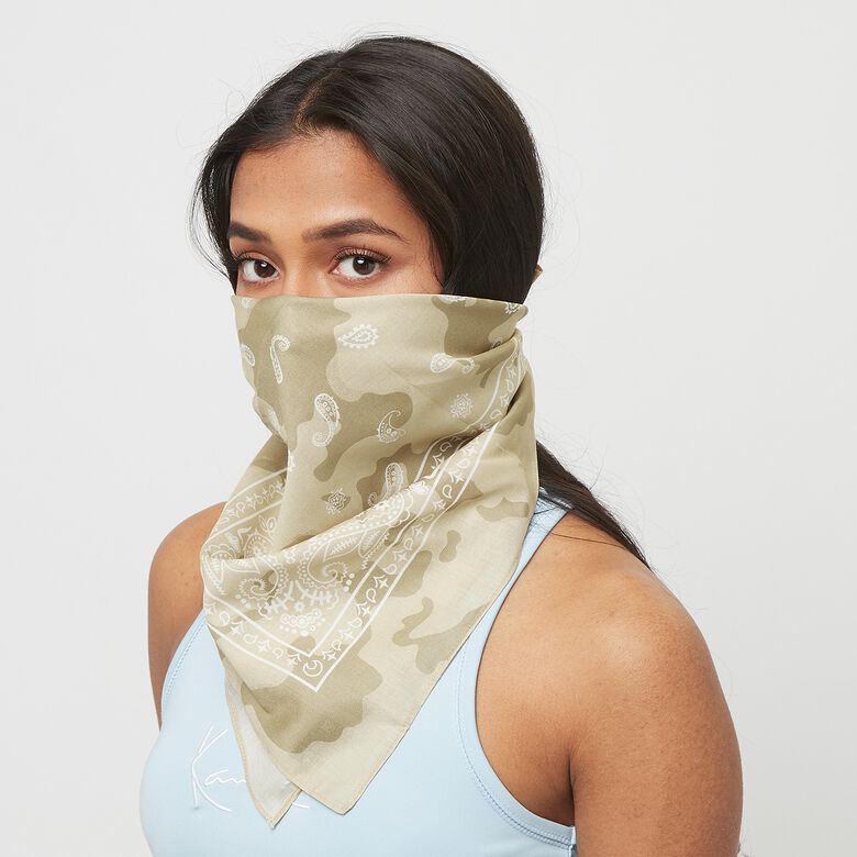 Pañuelo tipo bandana con logo básico y estampado paisley (paquete de 3)