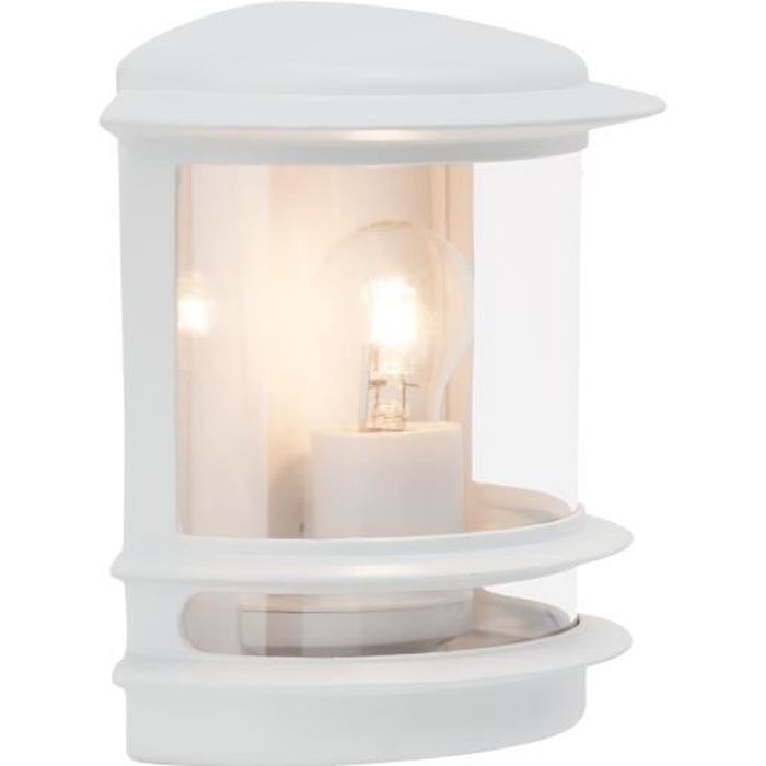 Aplique de pared exterior Hollywood - Brillante - Blanco - Bombilla E27, máximo 60 W