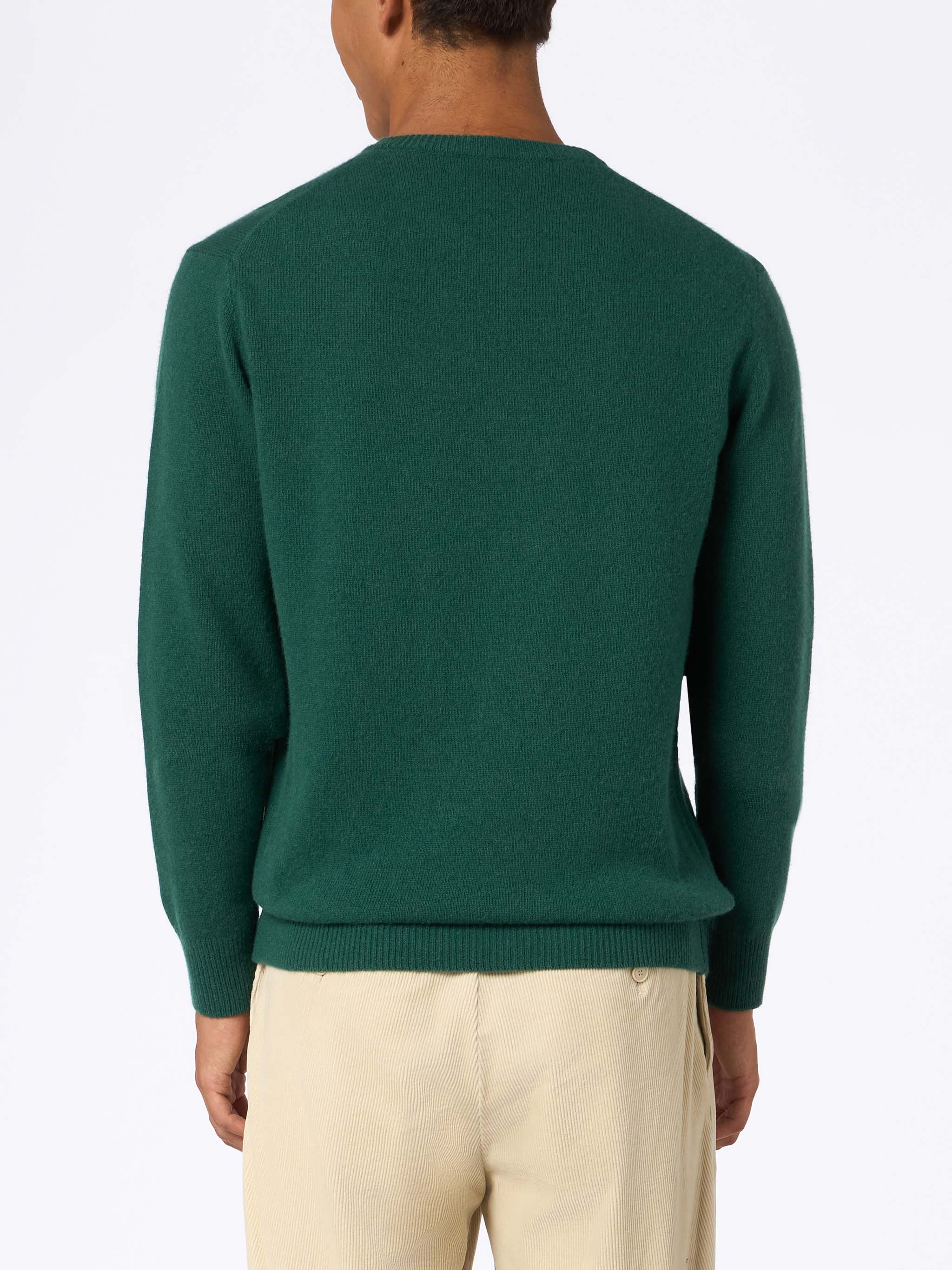 Maglione da uomo verde Heron con ricamo Non sarà un'avventura