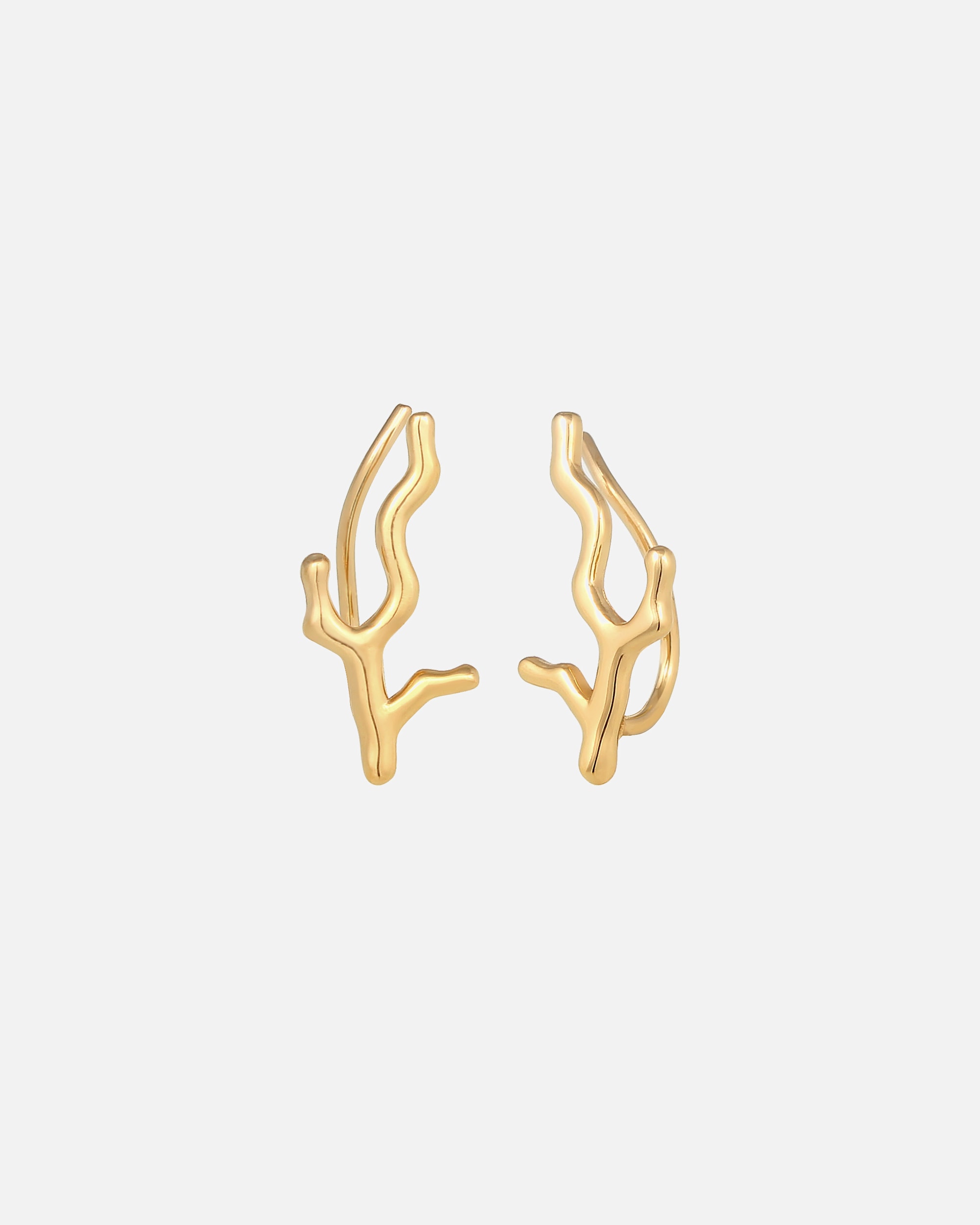 Elli Corail Symbole Maritime Clous d'Oreilles Femme - (925/1000) Argent Plaqué Or