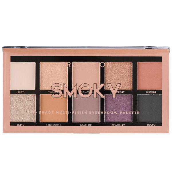 Paletă de farduri de pleoape Profusion Cosmetics Smokey - 10 nuanțe