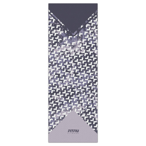Fitfiu skridsikker yogamåtte med geometrisk design