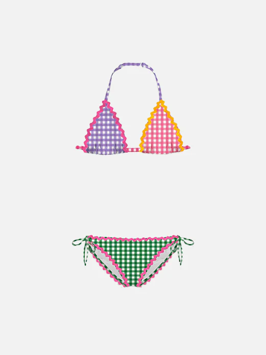 Bikini voor meisjes met golvende rand