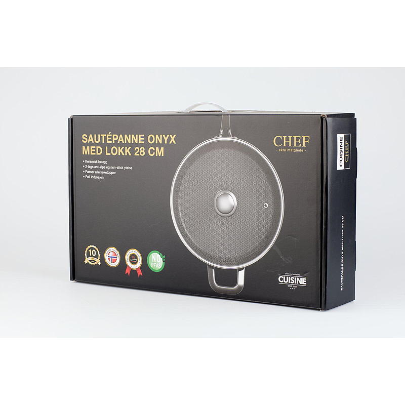 Cuisine Chef sauteerpan ø 28 cm met deksel Onyx keramiek Cuisine