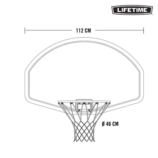 Lifetime ultra-resistent basketballbagplade 112x72 cm UV100