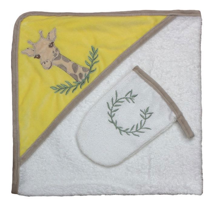 Sorie de Bain + Gant Girafe Les Chatounets