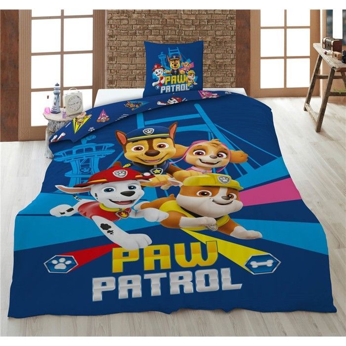 Conjunto de Cama Infantil - Patrulha Canina - Chase - Capa de Edredom 140x200 cm - Fronha 65x65 cm - Poliéster/Algodão