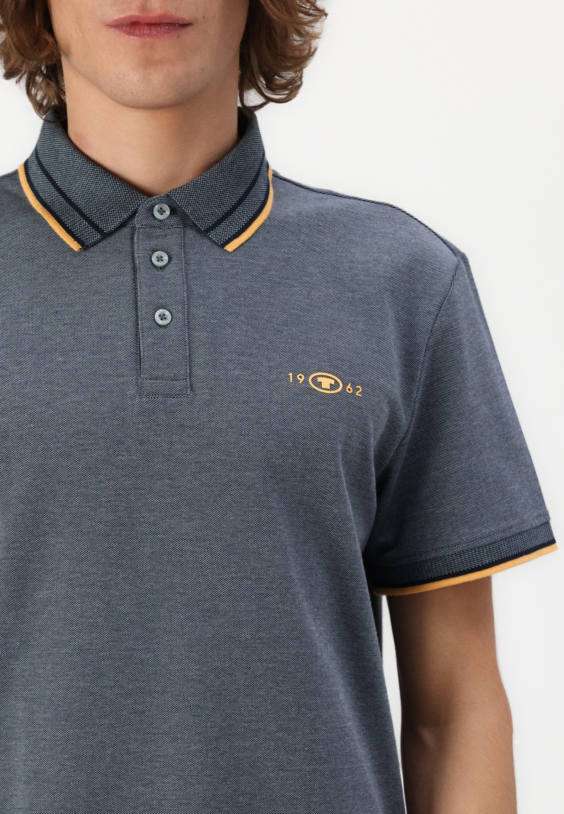 TOM TAILOR Polohemd - marineblau/grau mint