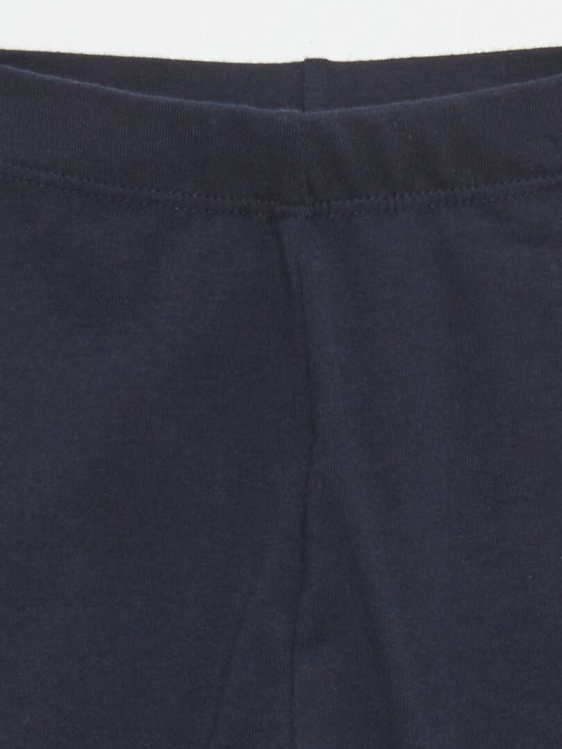 Effen jersey gebreide legging - BLAUW