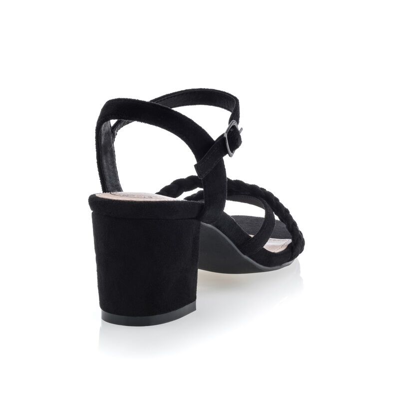 Schwarze Damensandalen / Zehenfreie Schuhe