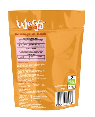 Kiełbasa Wagg z puree ziemniaczanym i wieprzowiną