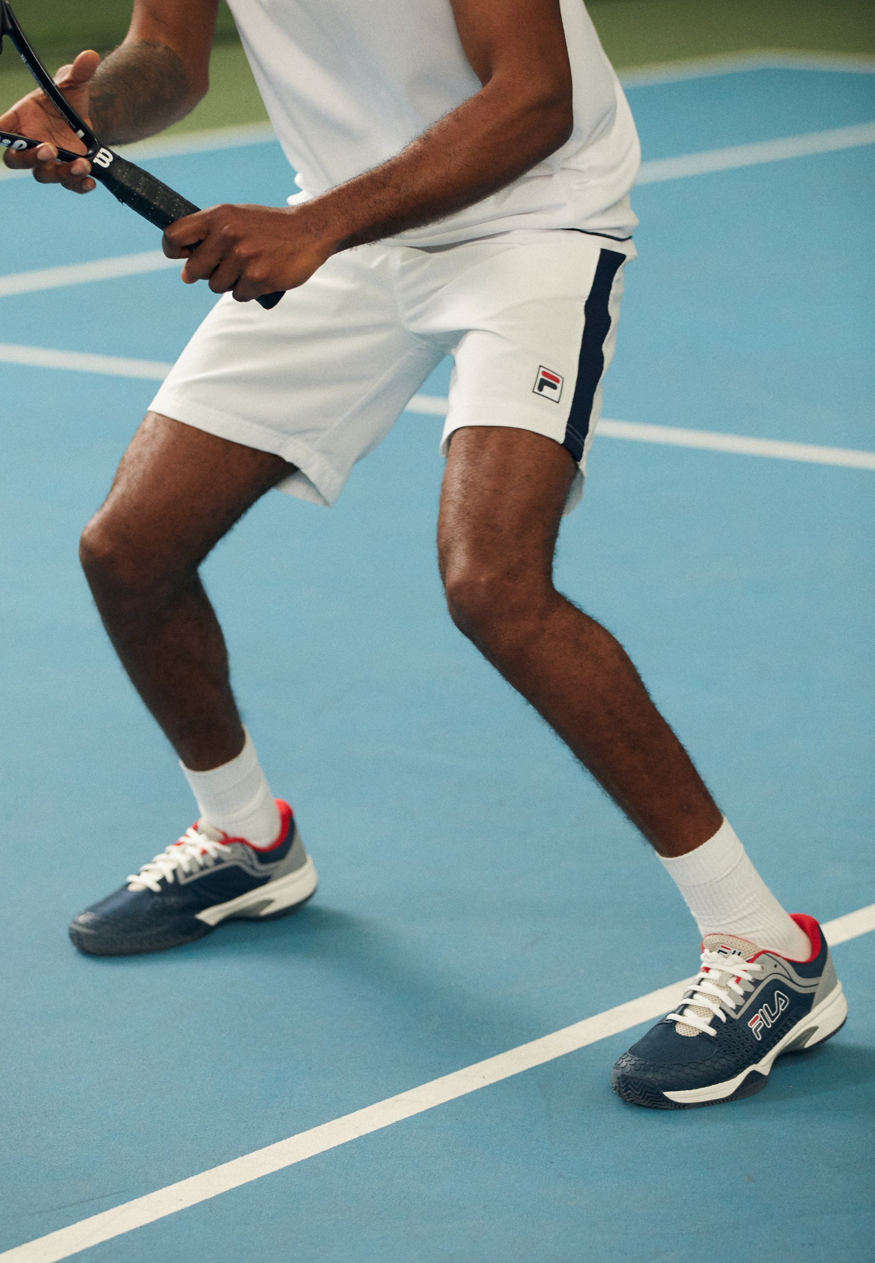 Short de sport Fila JAKOB - blanc/marine