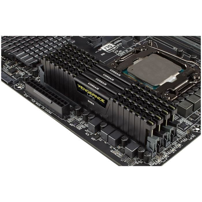 Mémoire RAM - CORSAIR - CMK16GX4M1E3200C16 - VENGEANCE LPX black - DDR4 - 1x16Go DIMM - 3200MHz - CL 16 - 1.35V