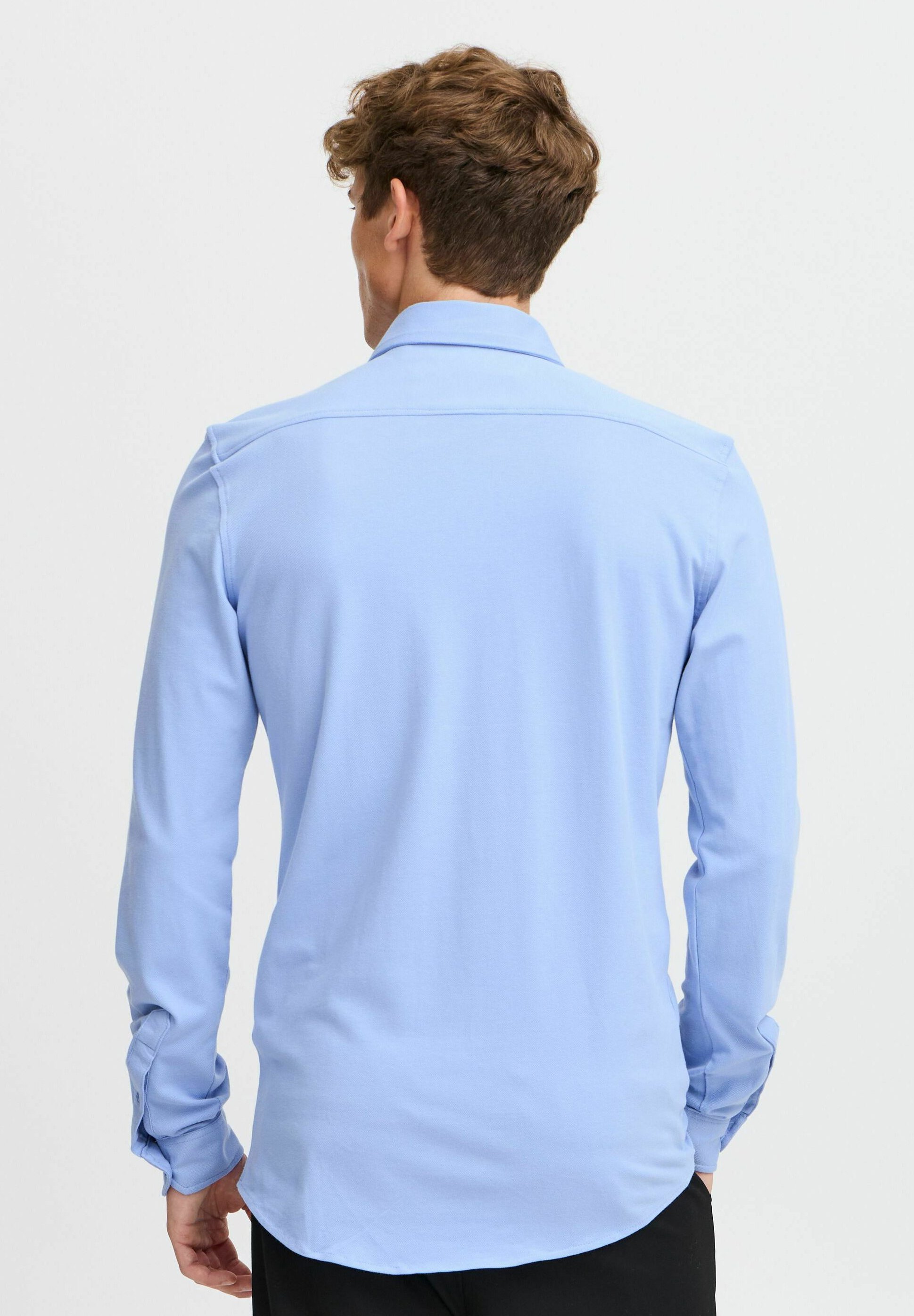 Pánské tričko Casual Friday CFARTHUR LS BU - Piquet - Tričko - bel air blue