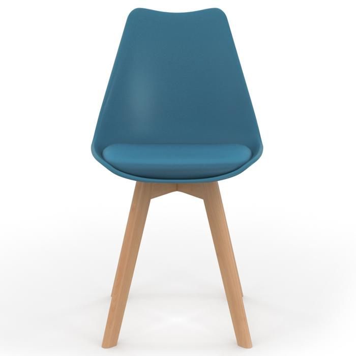 IDMARKET Set of 8 SARA Scandinavian dining chairs: white x2, light grey x2, dark grey x2, teal x2