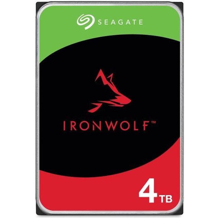 SEAGATE - Disque dur Interne - NAS IronWolf - 4To -  3.5