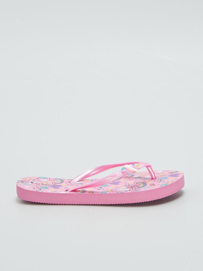 Eenhoorn teenslippers - ROZE