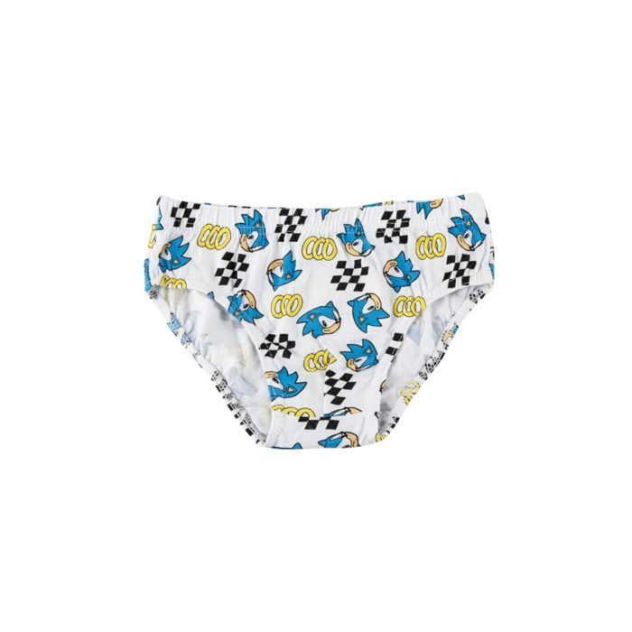 Conjunto de ropa interior de algodón para niño de Sonic con bolsa – multicolor