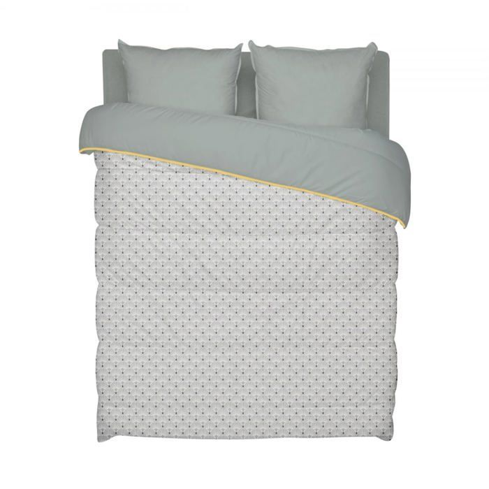 Calda trapunta stampata 220x240 cm Grafica - Reversibile - Morbida microfibra - BLUE CALIN