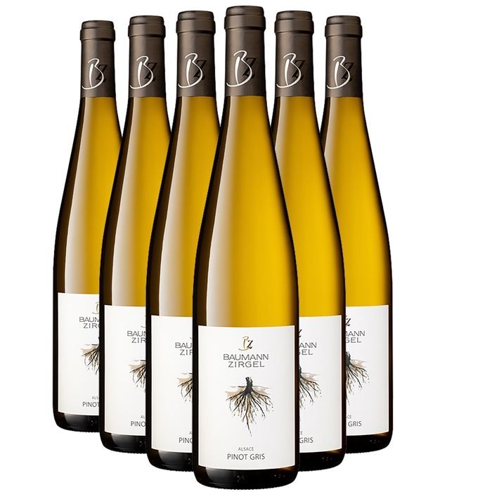 Domaine Baumann-Zirgel Alsace Pinot Gris 2022 - Vino blanco de Alsacia (6 x 75 cl)